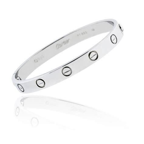 silver bracelet cartier|cartier bracelet silver price.